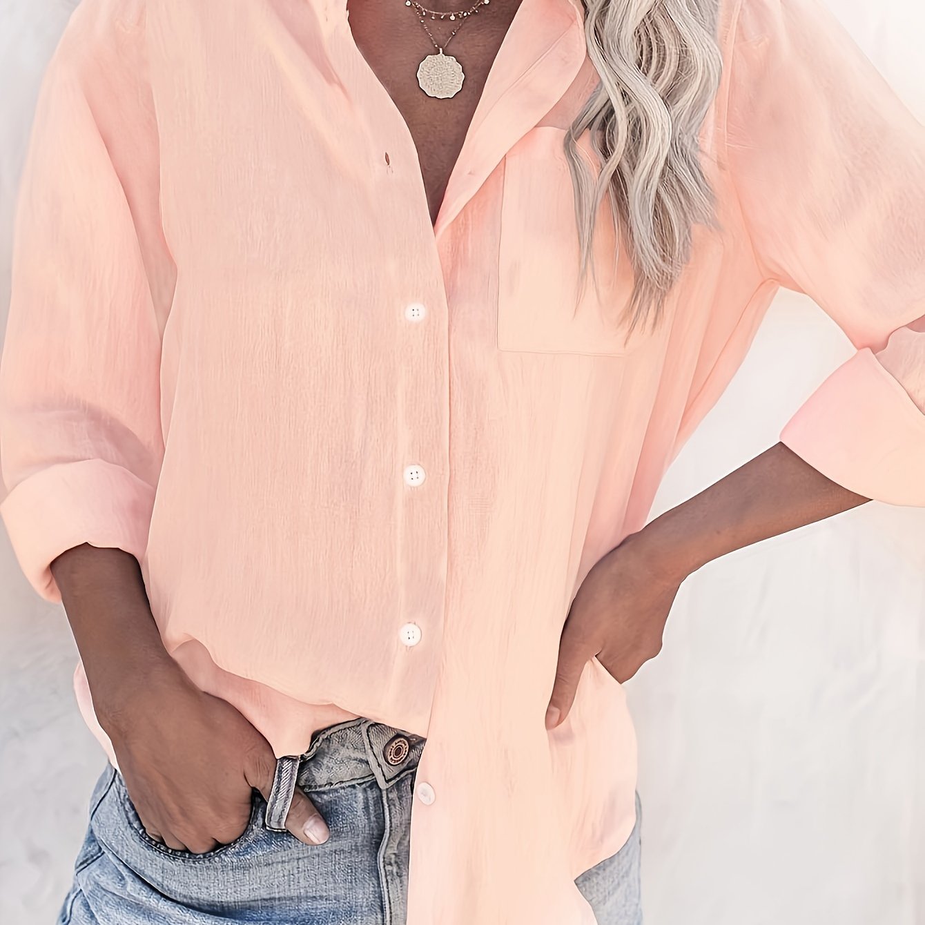 Damen Hemdbluse | Luftiger Oversize-Look für moderne Leichtigkeit | Amelie