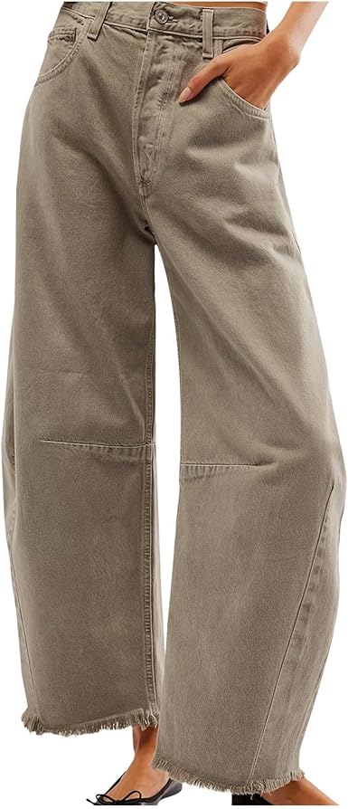 Damen Jeans mit hoher Taille und weitem Bein
