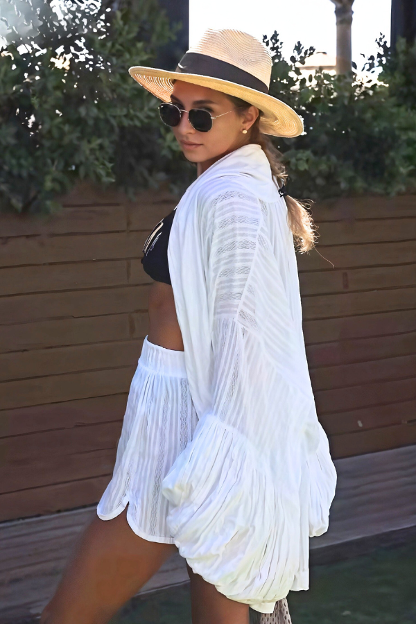 Damen Kimono-Hemd Set mit Shorts - Leicht und Elegant für Strand und Freizeit