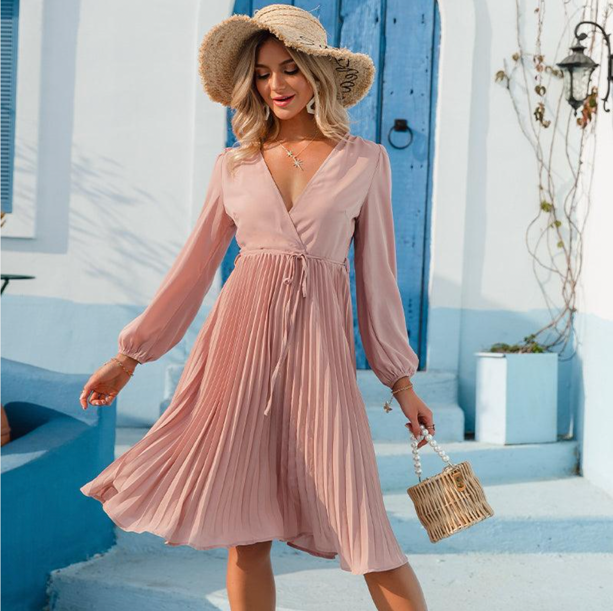 Damen Kleid – Boho-Leichtigkeit in sommerlicher Midi-Länge