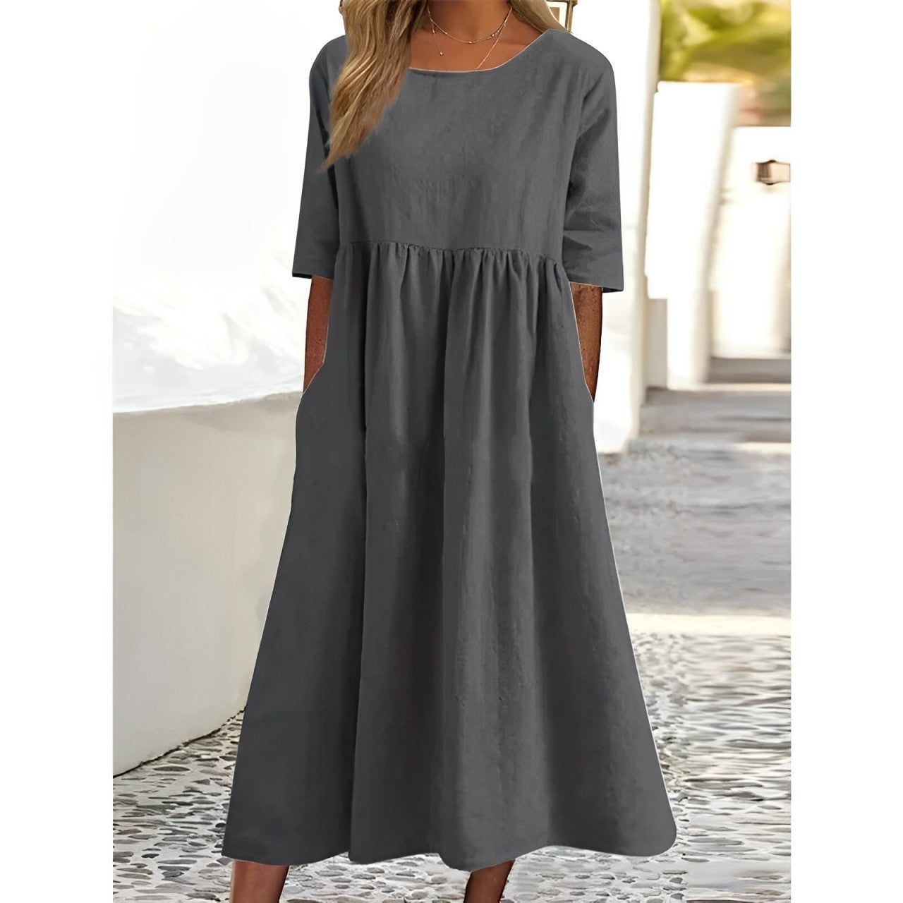 Damen Kleid – Luftiges Midi-Design mit femininer Leichtigkeit