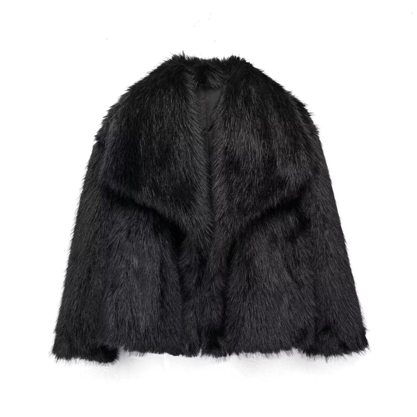 Damen Kunstpelzjacke – Luxuriöser Faux-Fur Mantel für Herbst und Winter
