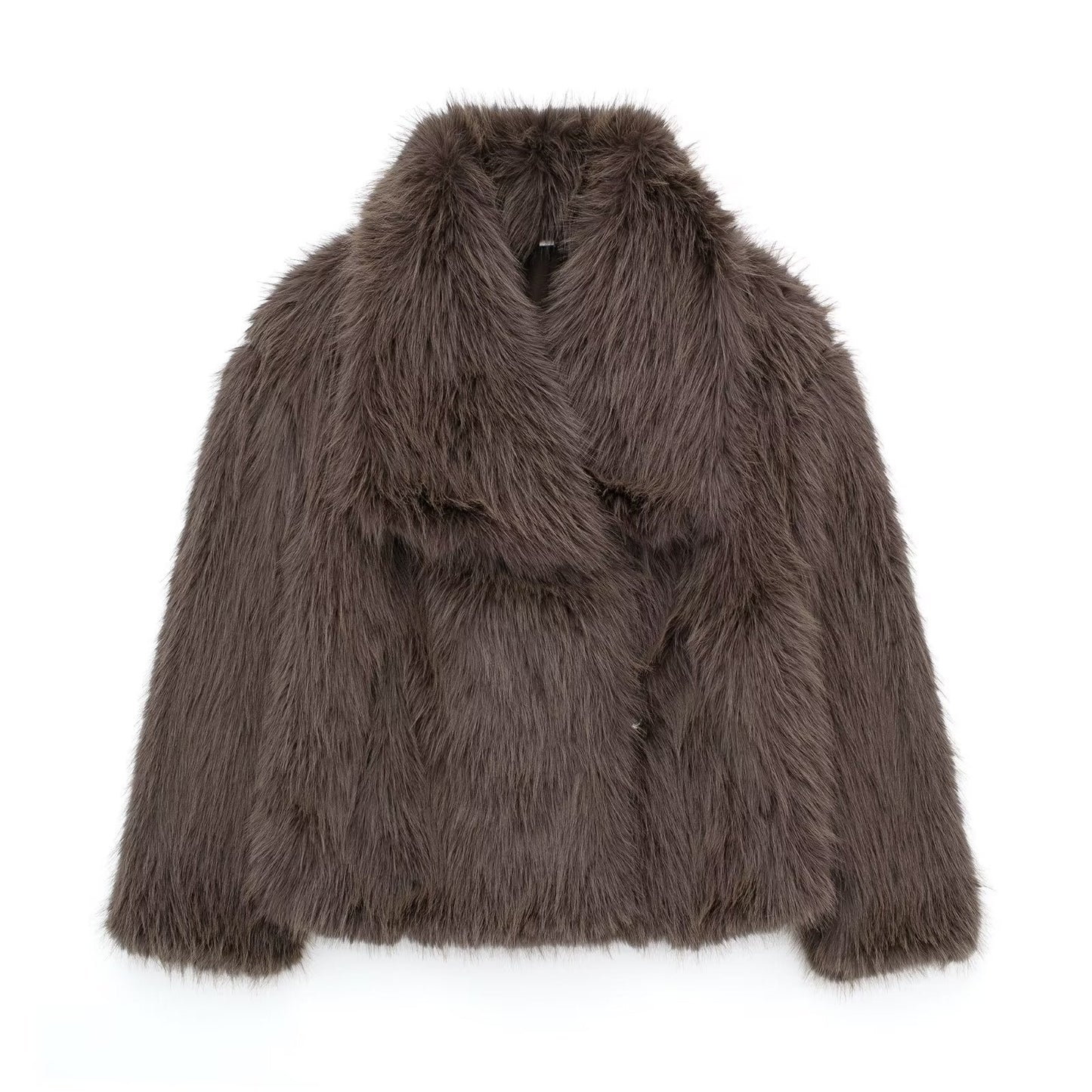 Damen Kunstpelzjacke – Luxuriöser Faux-Fur Mantel für Herbst und Winter