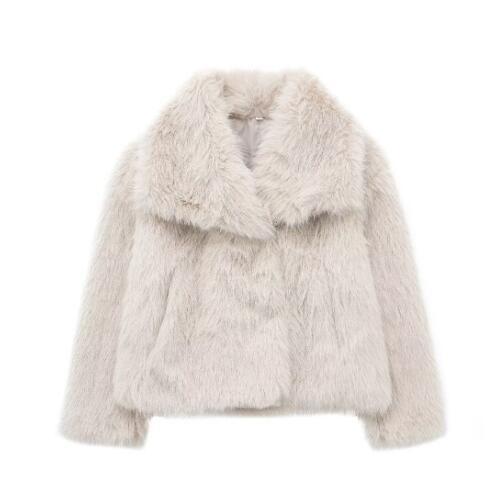 Damen Kunstpelzjacke – Luxuriöser Faux-Fur Mantel für Herbst und Winter