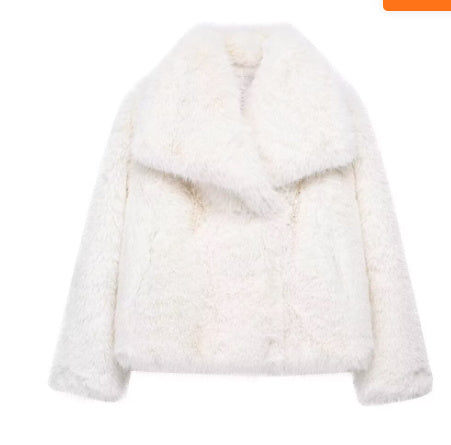 Damen Kunstpelzjacke – Luxuriöser Faux-Fur Mantel für Herbst und Winter