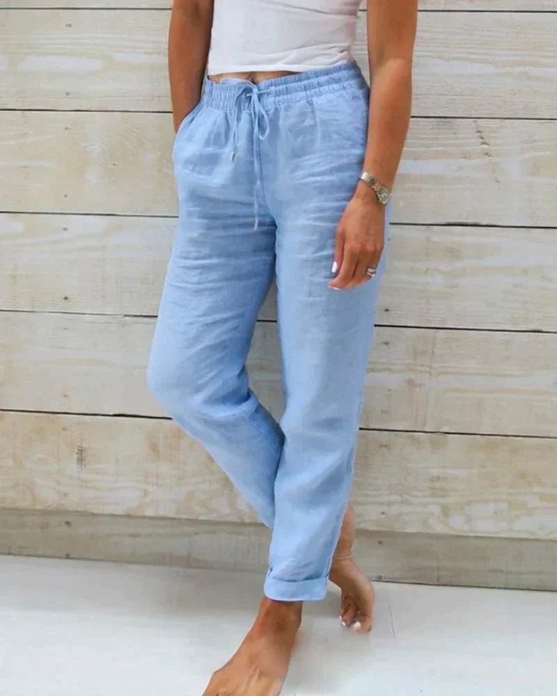 Damen Leinenhose – Stilvoll und bequem für warme Tage