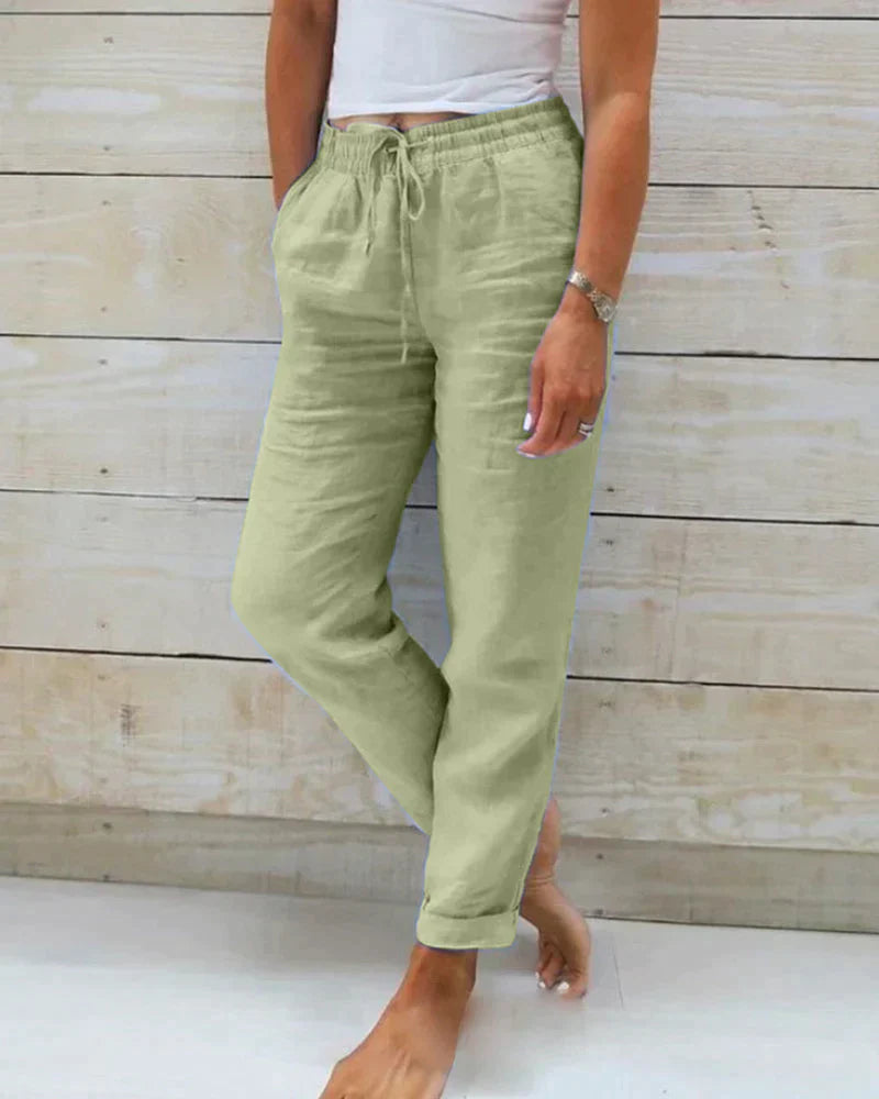 Damen Leinenhose – Stilvoll und bequem für warme Tage