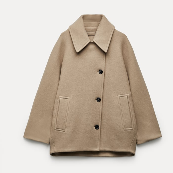 Eleganter Minimalistischer Herbst- und Wintermantel