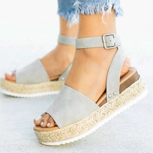 Damen Plateau-Sandalen Offene Zehe