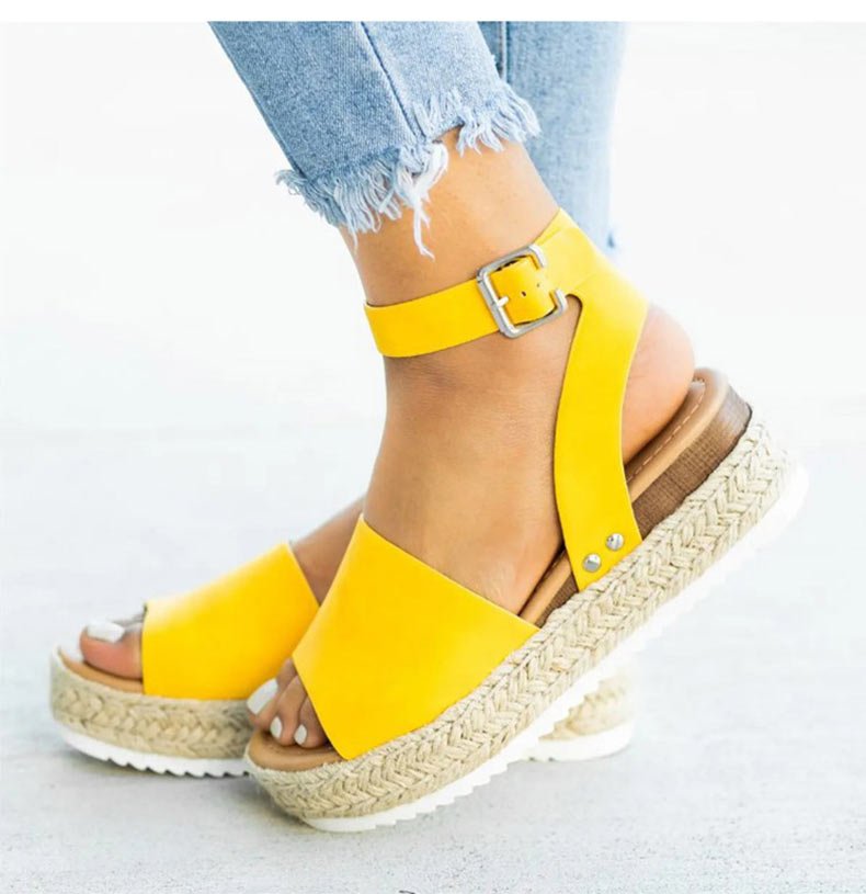 Damen Plateau-Sandalen Offene Zehe
