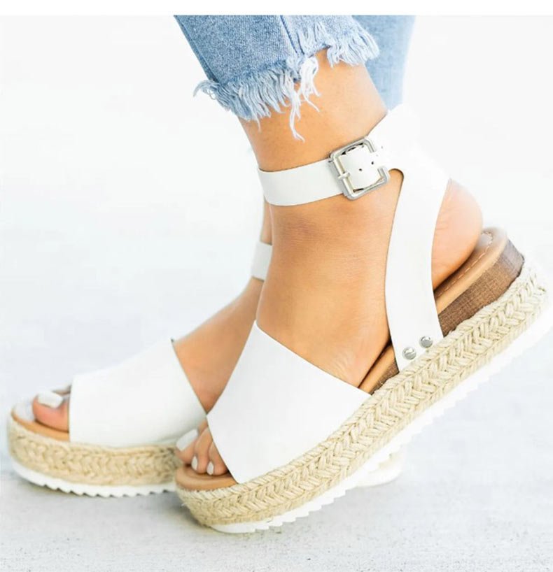Damen Plateau-Sandalen Offene Zehe
