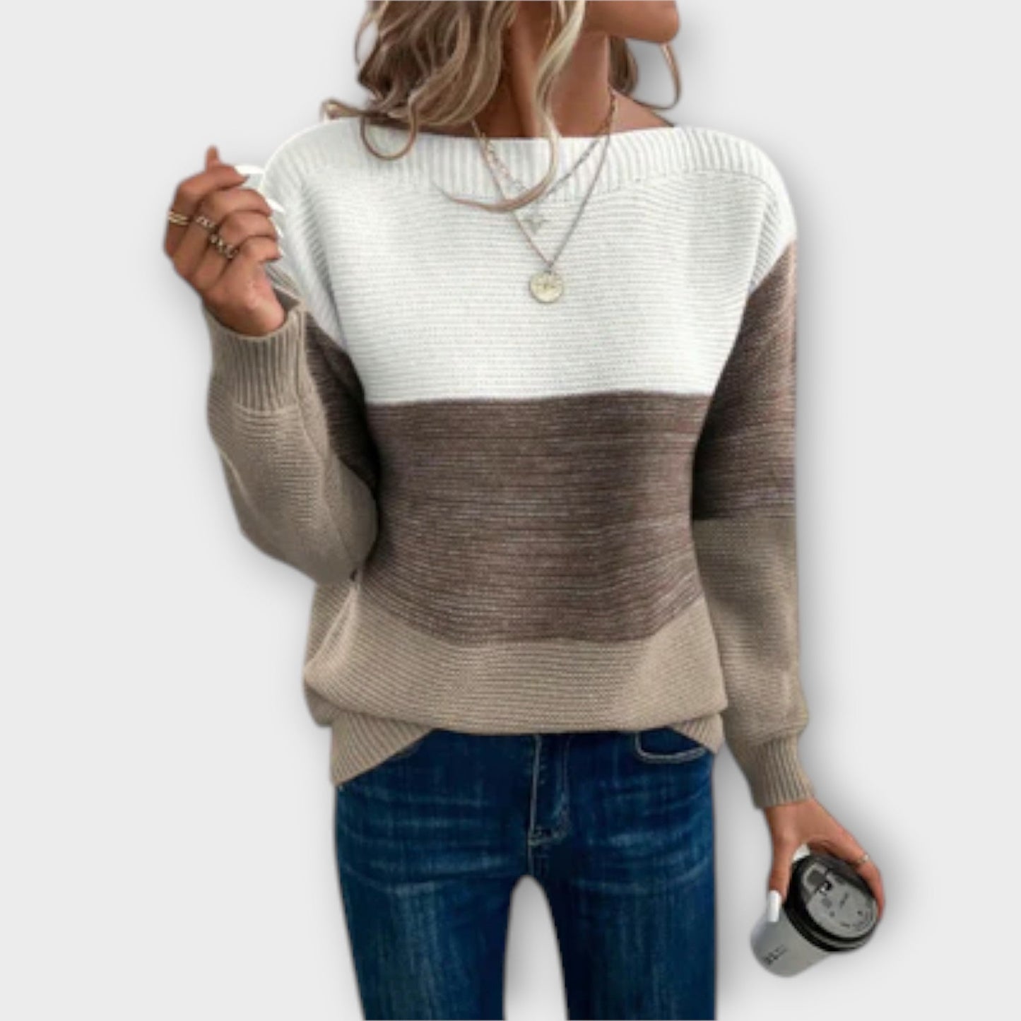 Damen Pullover in Blockfarben – Stil und Komfort