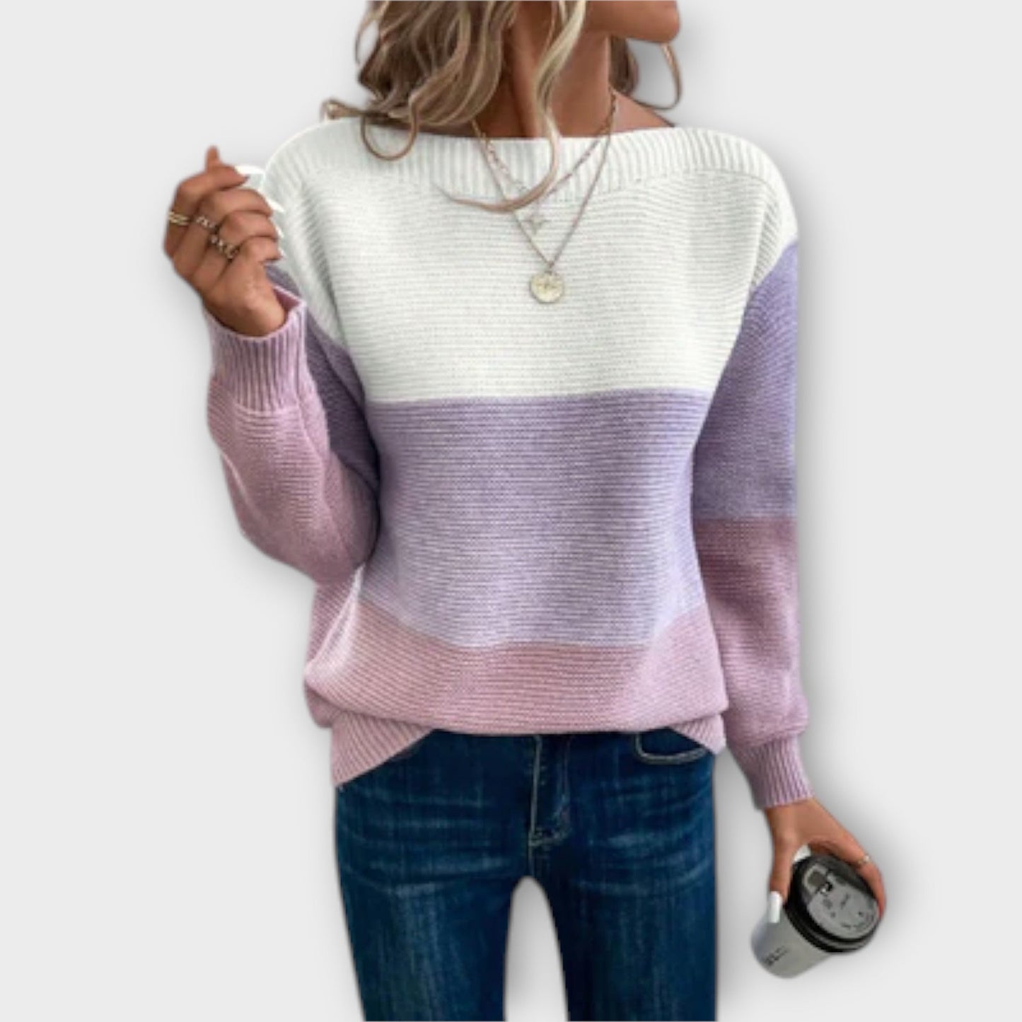 Damen Pullover in Blockfarben – Stil und Komfort