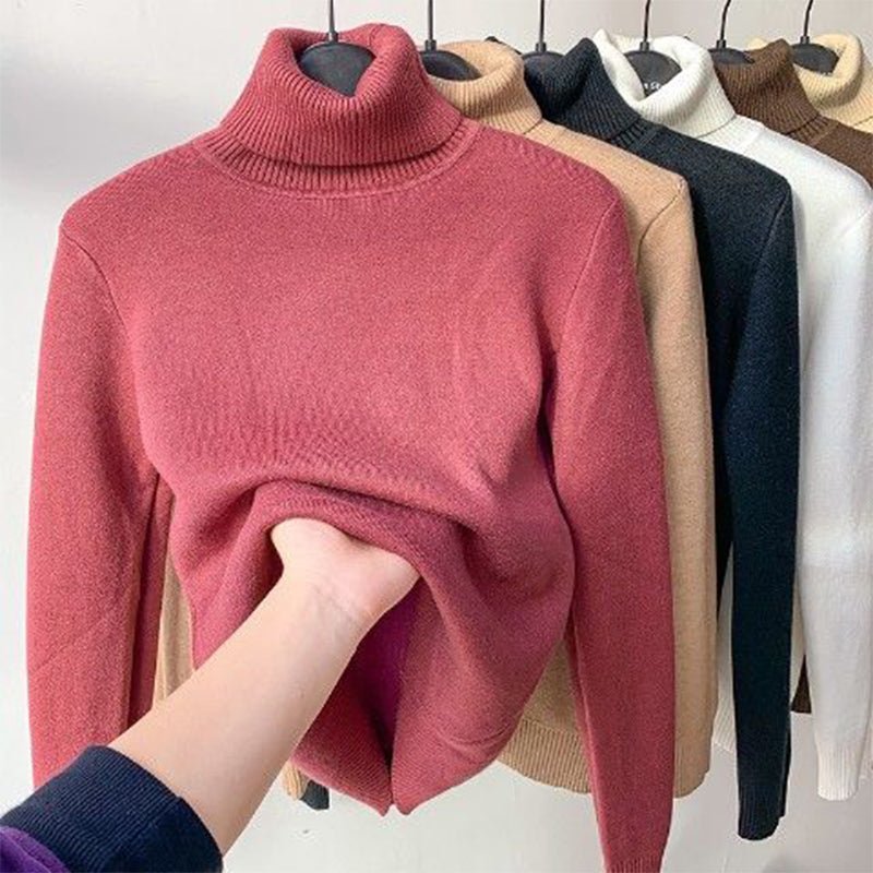 Damen Rollkragenpullover mit Fleece-Futter – Warm und Elegant2