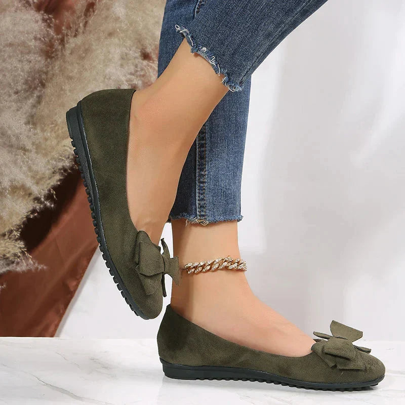 Damen Slip-On Schuhe mit Schleife