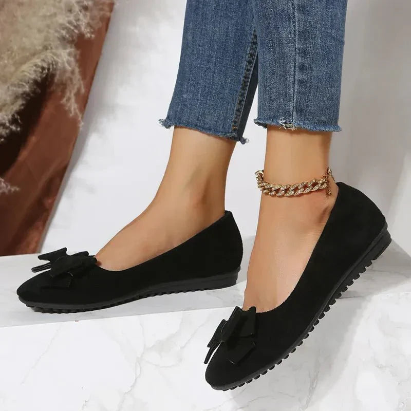 Damen Slip-On Schuhe mit Schleife