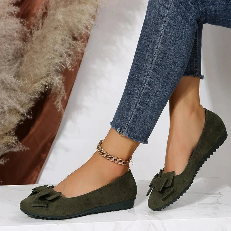 Damen Slip-On Schuhe mit Schleife