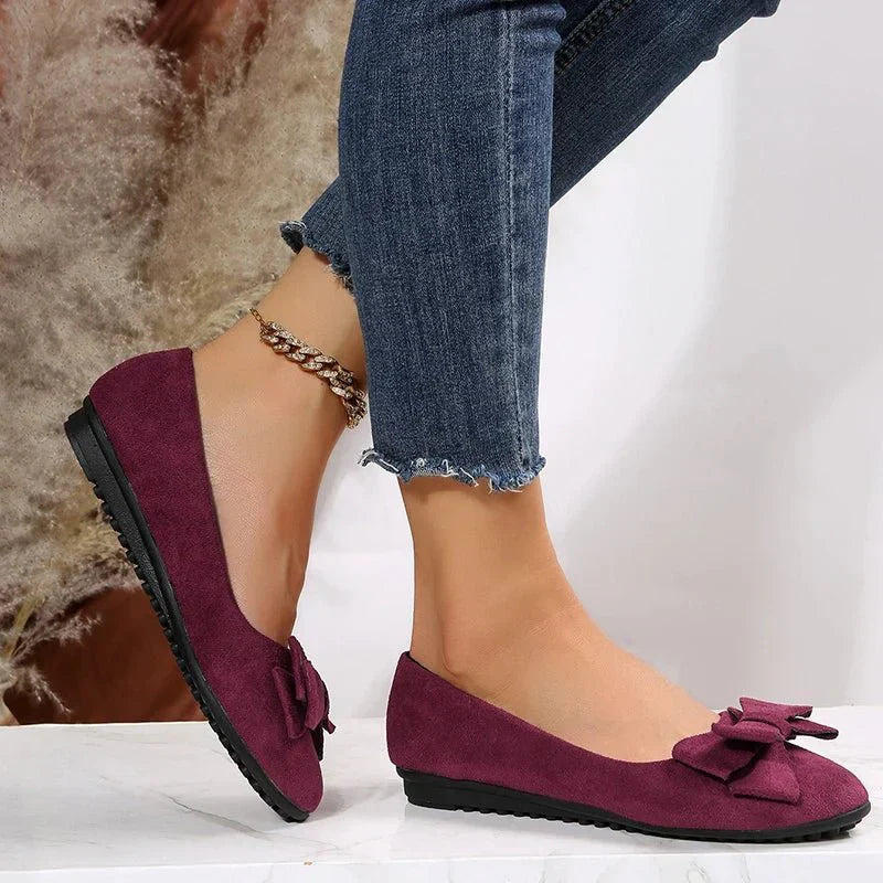 Damen Slip-On Schuhe mit Schleife