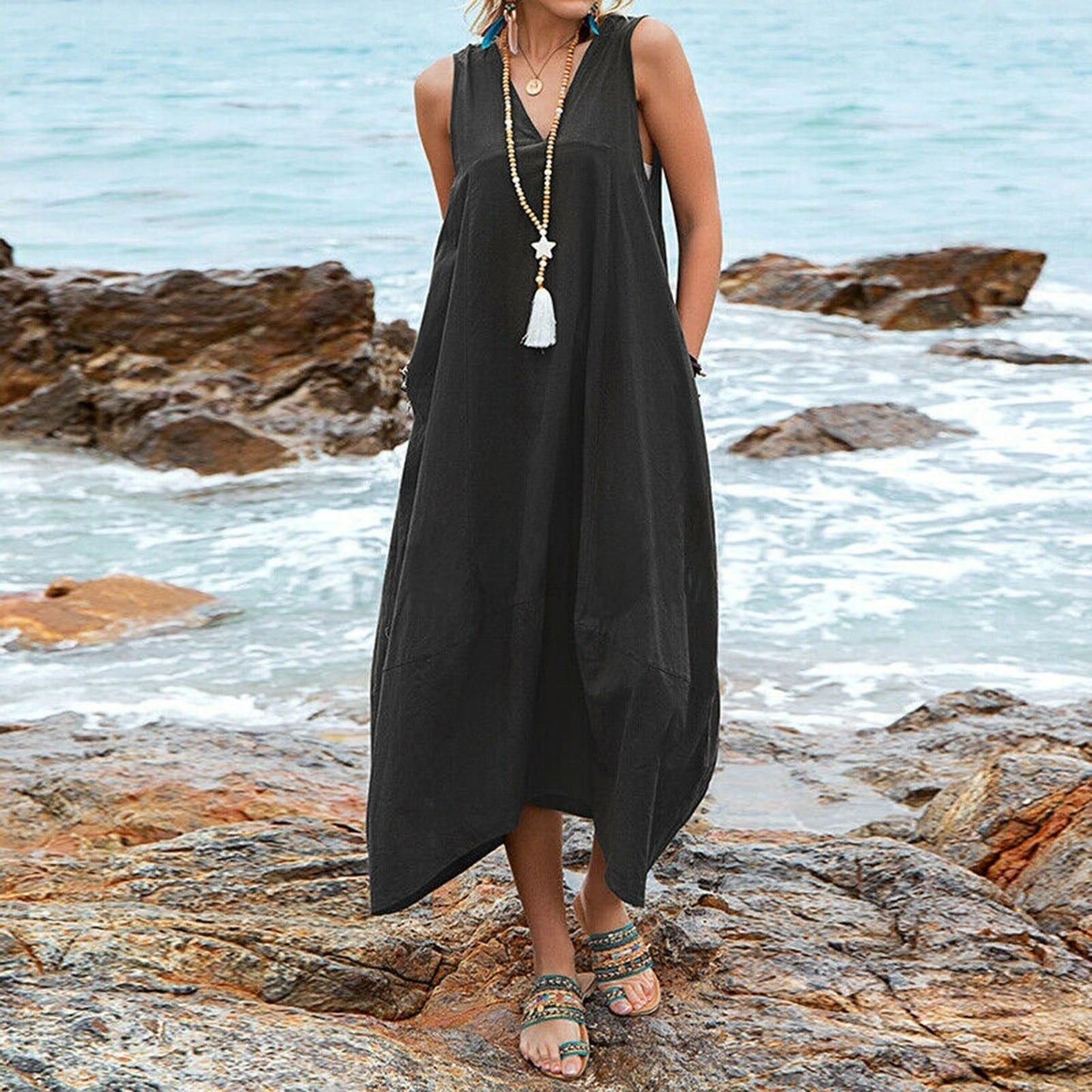 Damen Sommerkleid Noemie – Elegantes, Bequemes Kleid für Hochzeitsgast und Sommerveranstaltungen