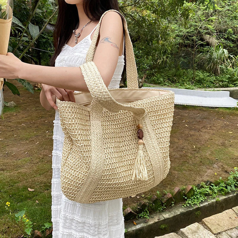 Damen Strandtasche – Geräumiger Begleiter mit sommerlichem Flair