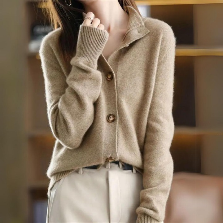 Damen-Strickcardigan mit V-Ausschnitt und Knöpfen – Zeitlos und elegant für jeden Anlass