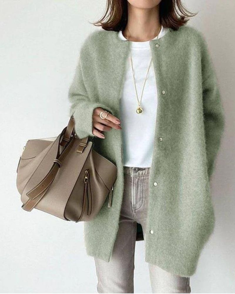 Damen-Strickjacke mit Knöpfen – Gemütliche und vielseitige Schicht für jeden Tag2