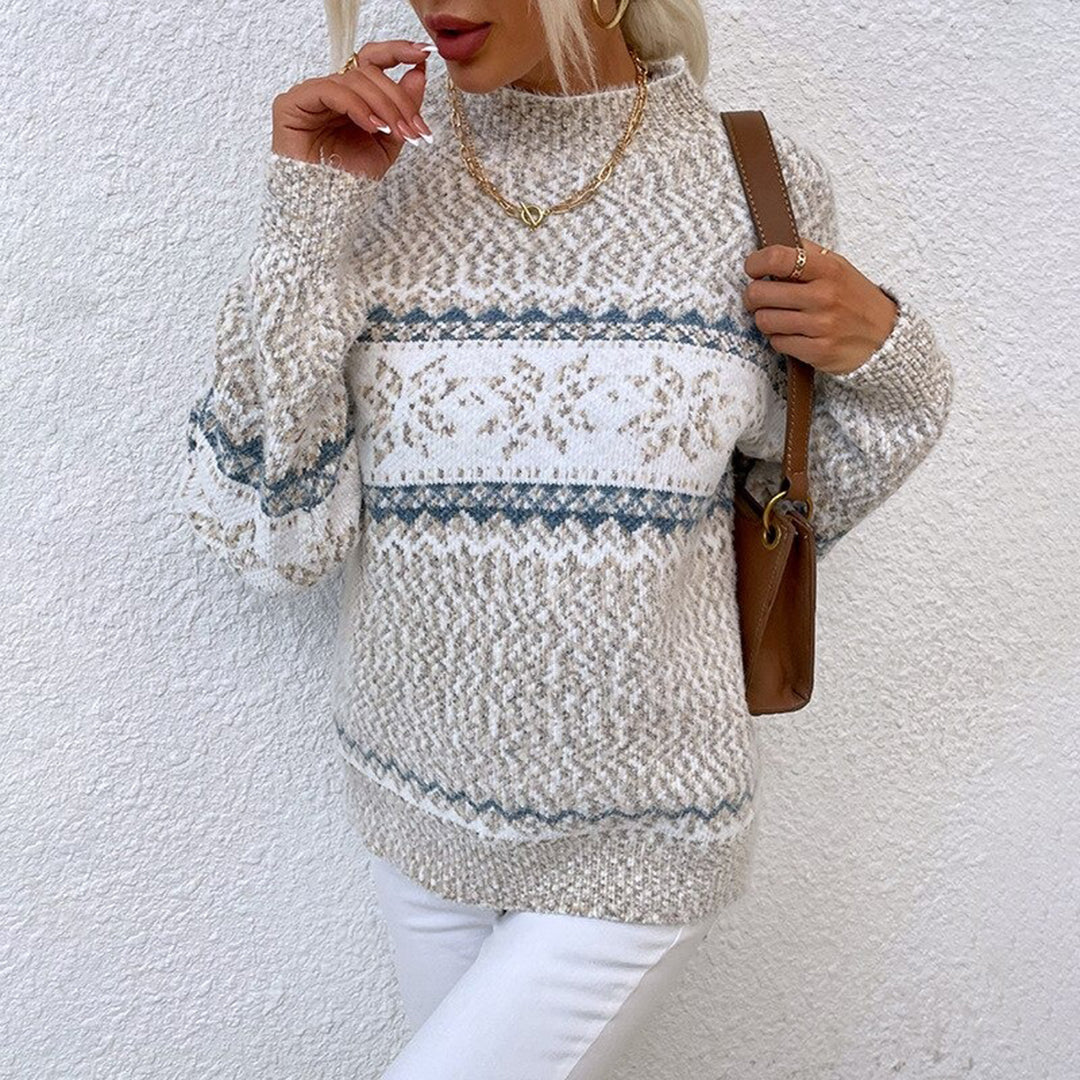 Damen Strickpullover mit Wintermuster – Stilvoll & Gemütlich