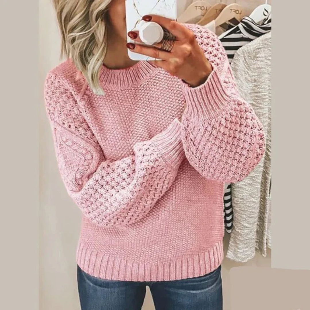 Damen-Strickpullover mit Zopfmuster – Gemütlich und stilvoll für Herbst und Winter2