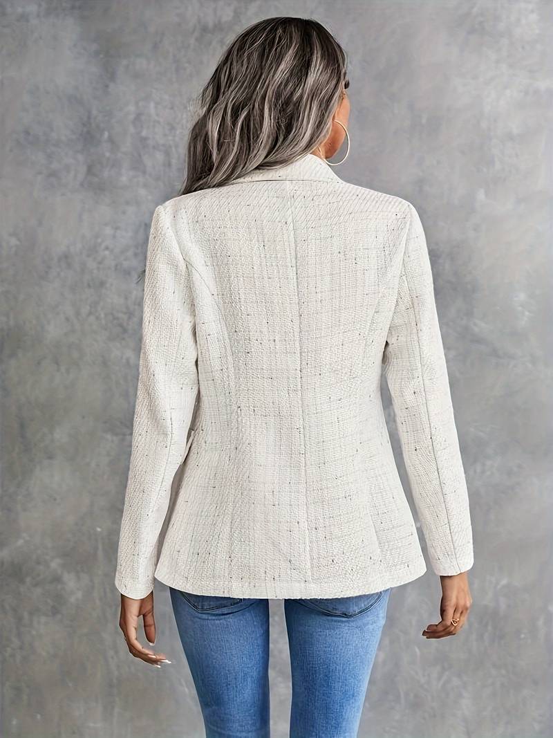 Damen Tweed-Blazer mit Knopfleiste – Elegant & Zeitlos