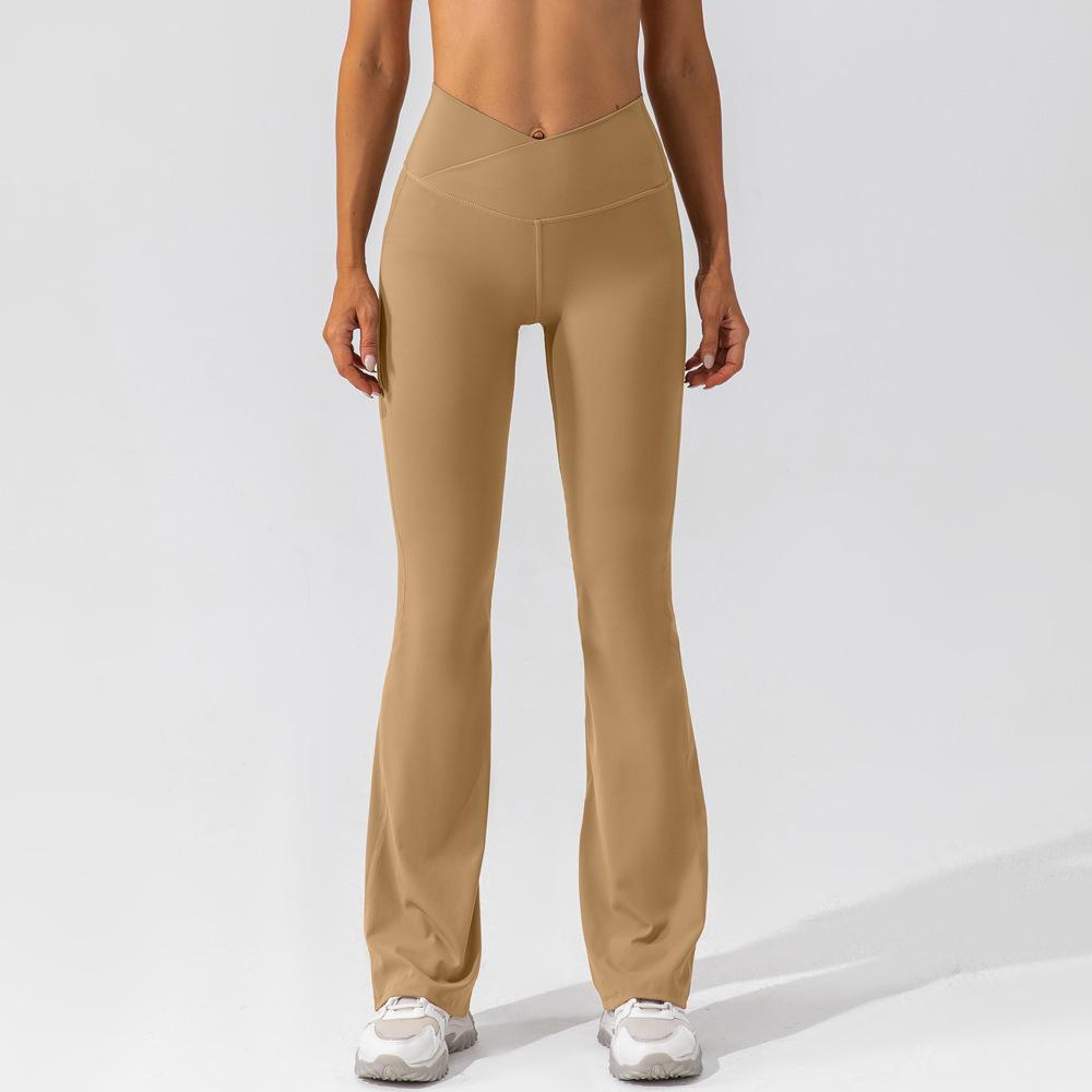 Damen-Yoga-Leggings mit V-förmigem Bund und ausgestelltem Bein – Komfort und Stil für Sport und Freizeit2
