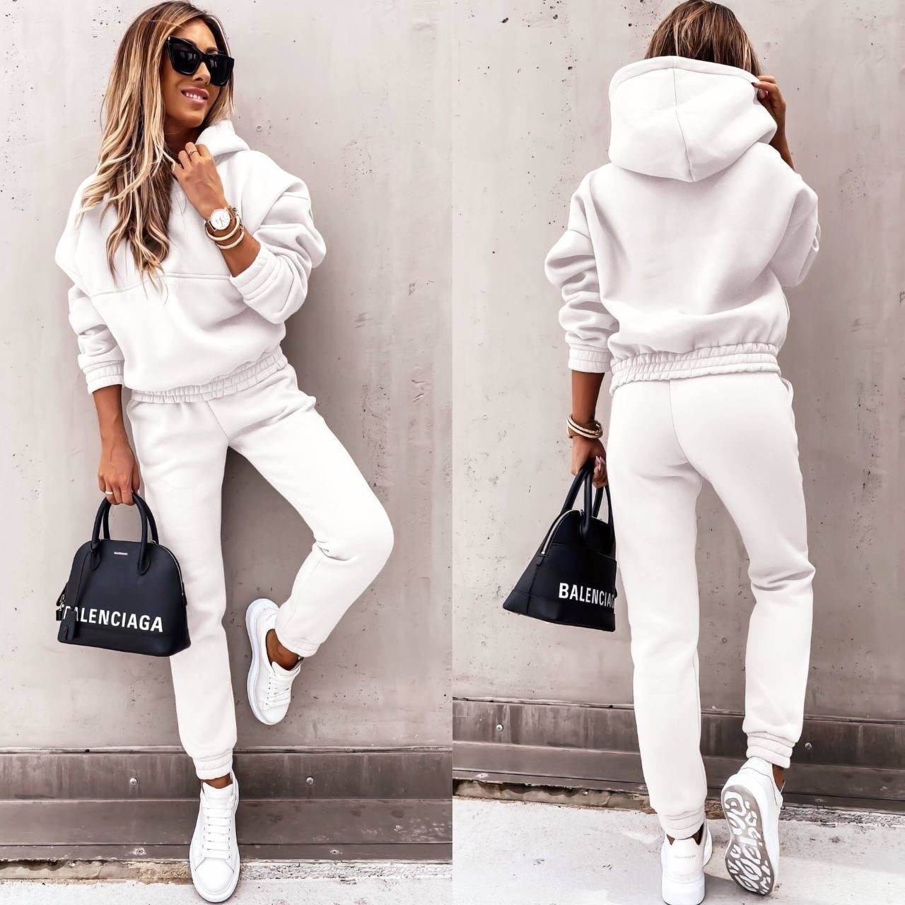 Damen Zweiteiliger Oversize Hoodie Trainingsanzug – Lässiges Jogger Set4