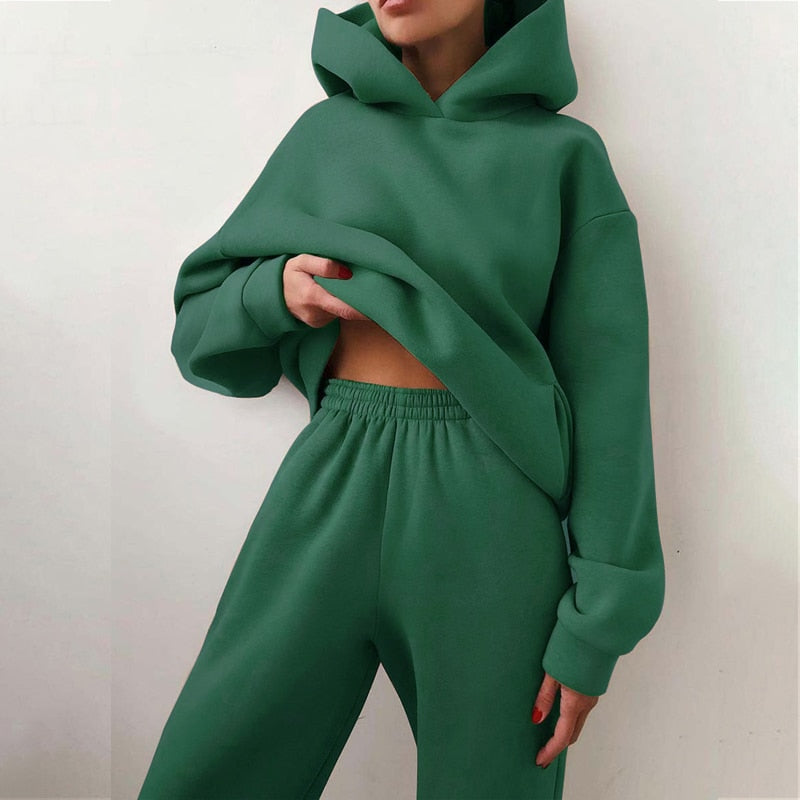 Damen Zweiteiliges Oversize Hoodie und Jogger Set – Bequeme Loungewear mit Relaxed Fit8