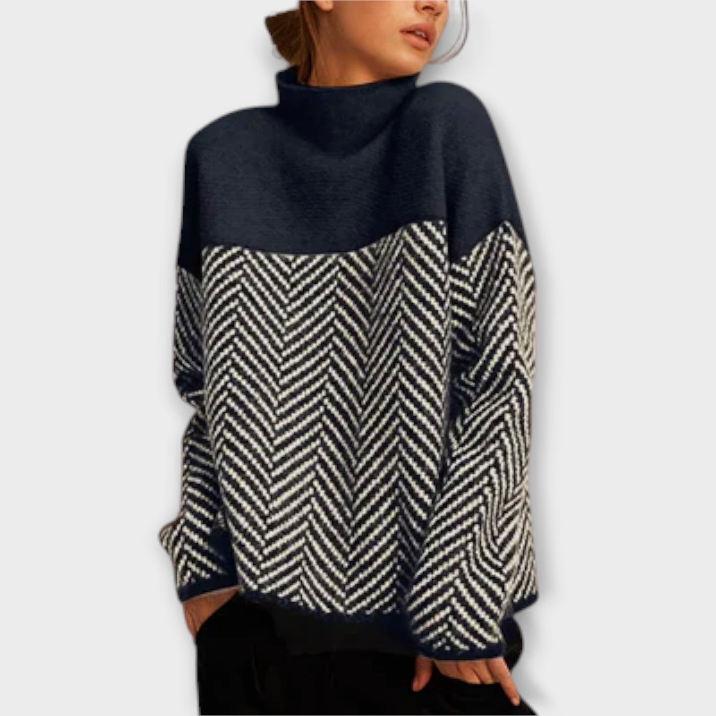 Damenpullover mit hohem Kragen – Eleganz und Komfort