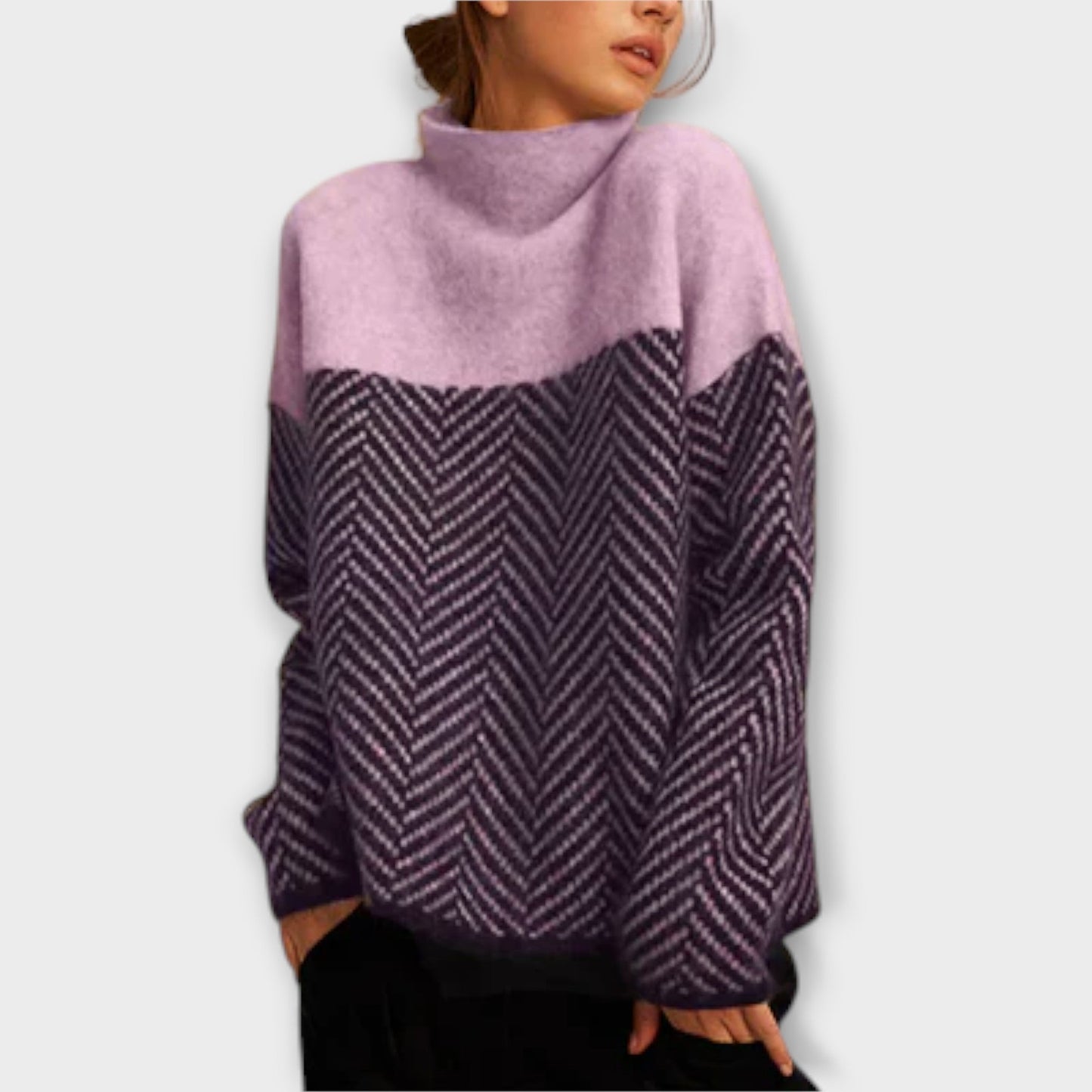 Damenpullover mit hohem Kragen – Eleganz und Komfort