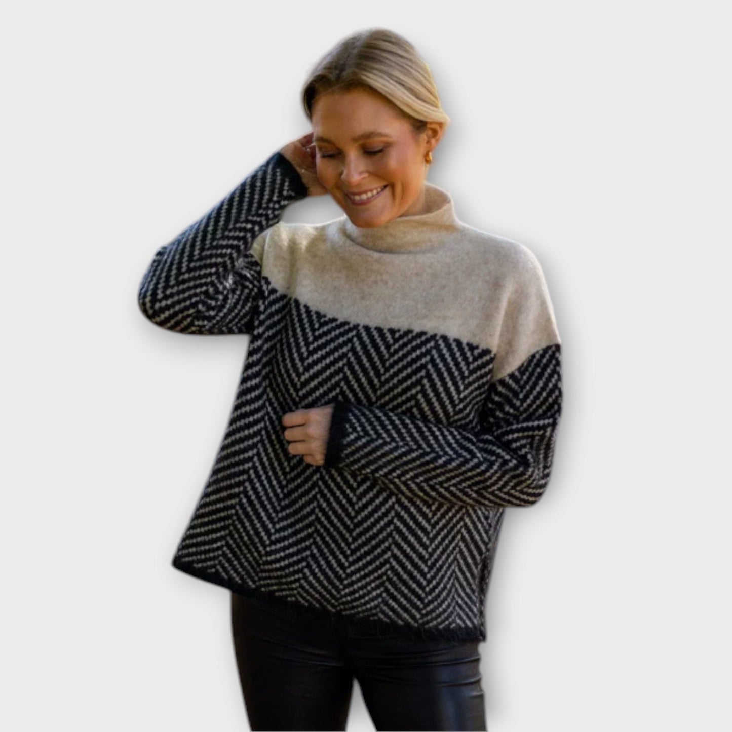 Damenpullover mit hohem Kragen – Eleganz und Komfort