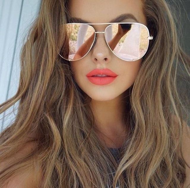 Designer Aviator Sonnenbrille für Damen