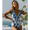 Einteiliger Badeanzug für Damen mit Rock und Sarong