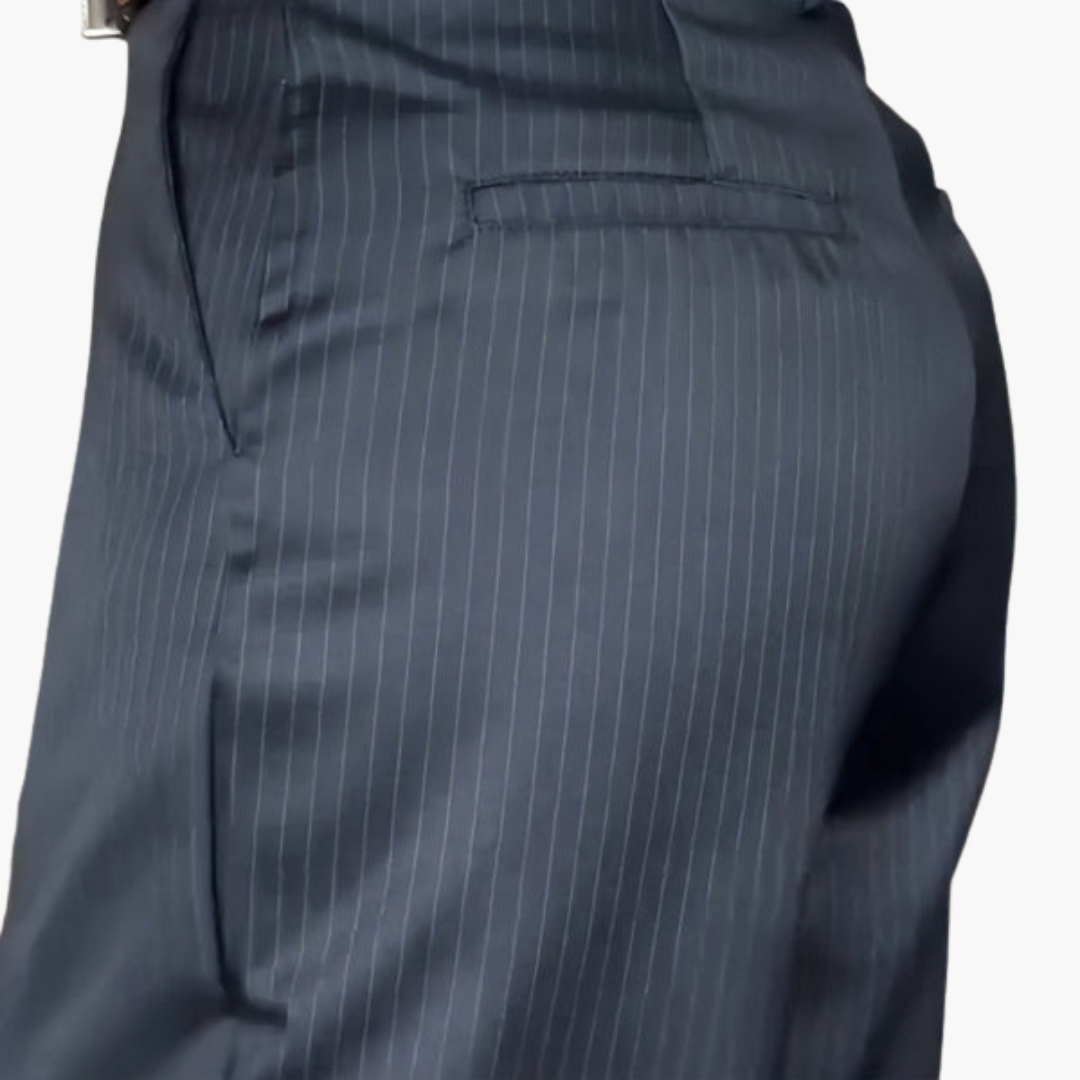 Men's elegant high-embossed suit trousers