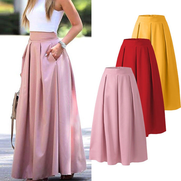 Elegant Maxon Squirt mit hoher Taille und Taschen - stilvoll und komfortabel