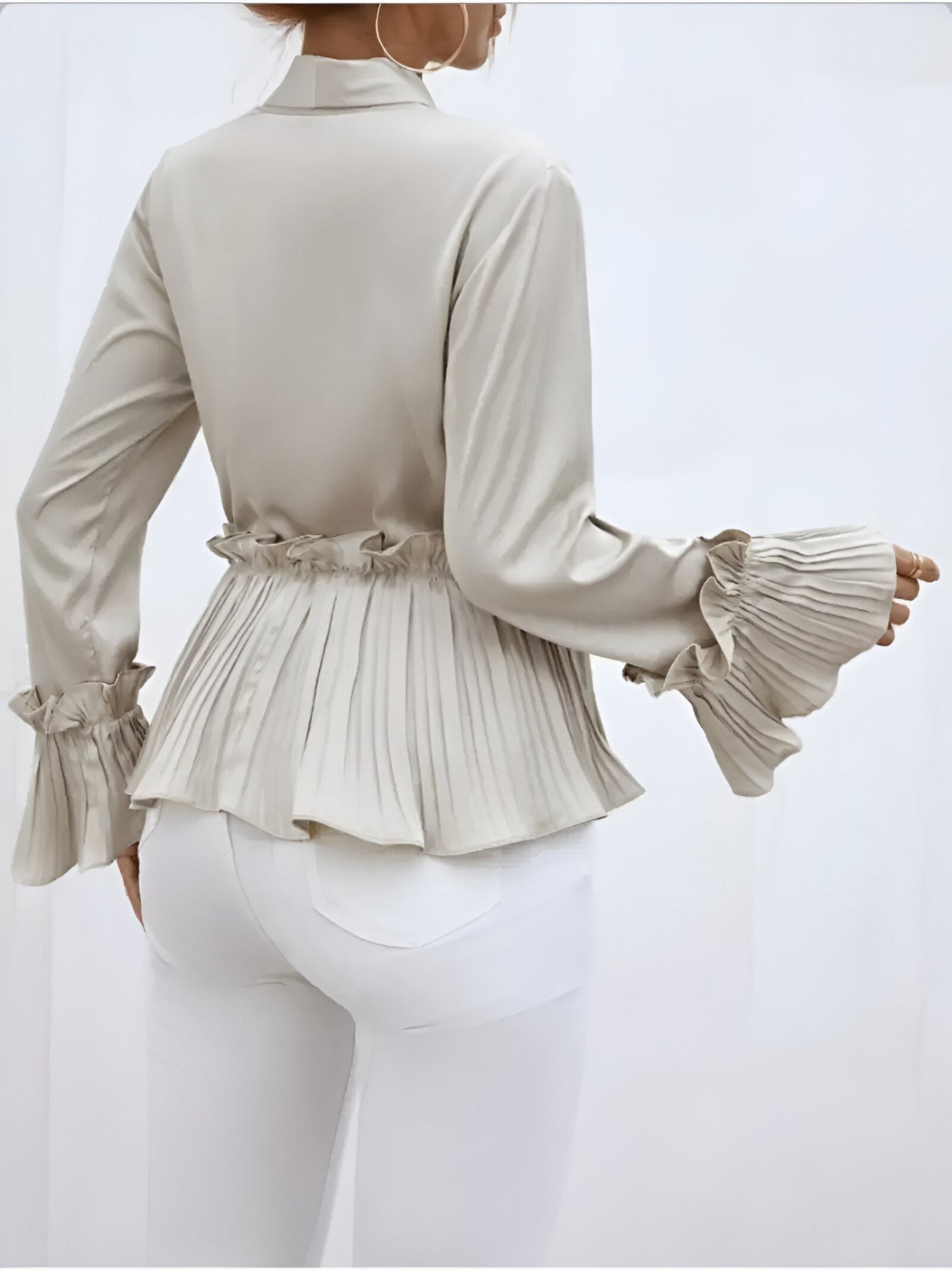 Elegante Bluse Damen V-Ausschnitt
