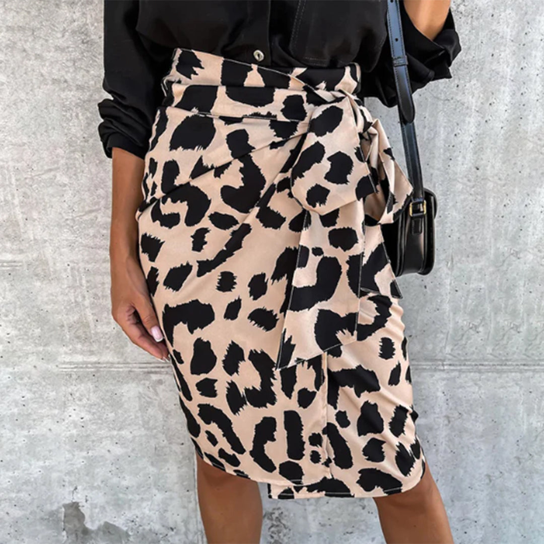 Eleganter Wickelrock mit Animal-Print – Stylisch & Modern