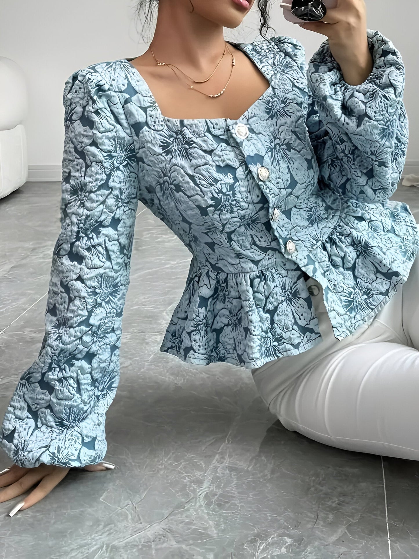 Elegantes Blumenoberteil Damen
