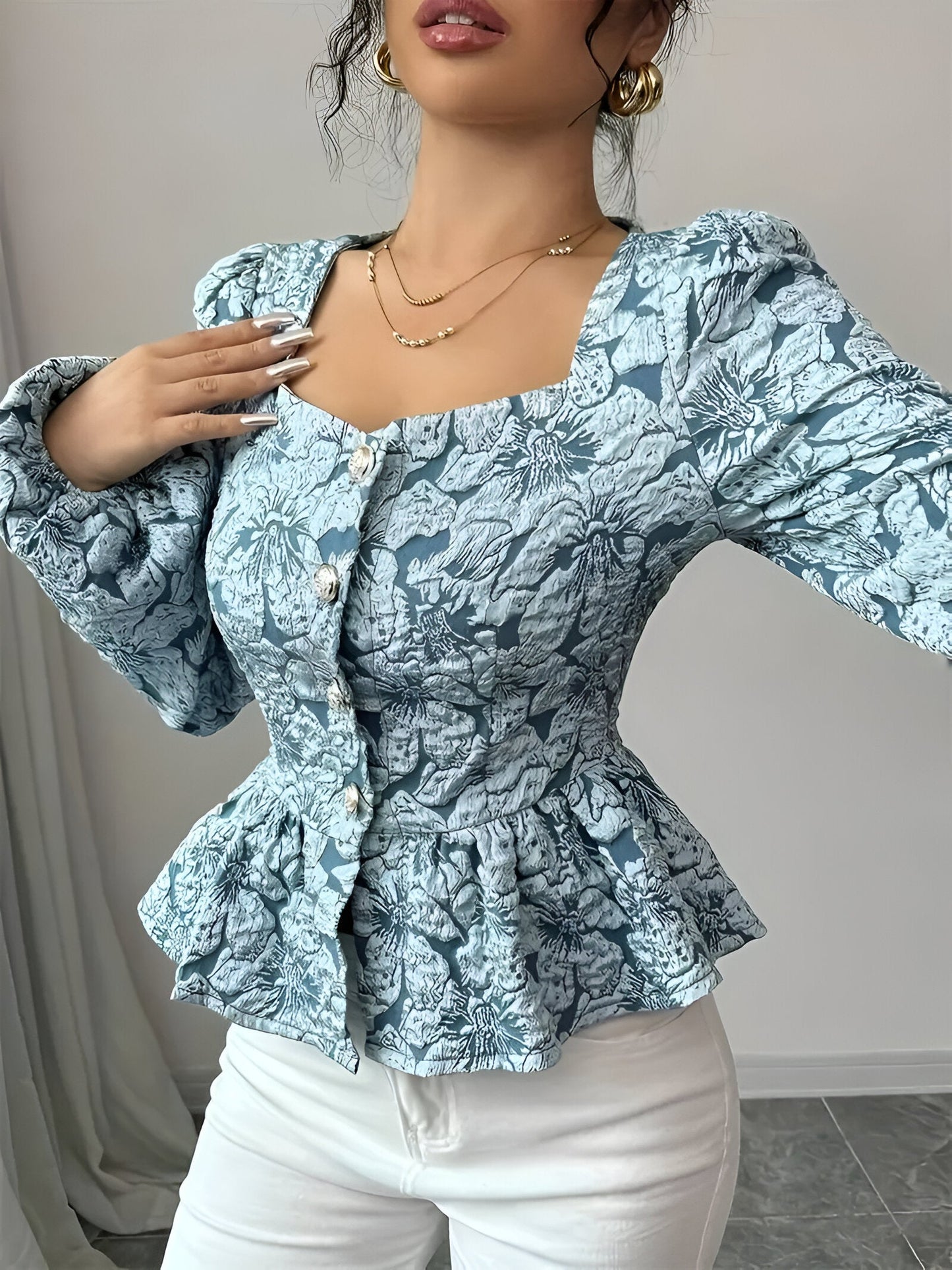 Elegantes Blumenoberteil Damen