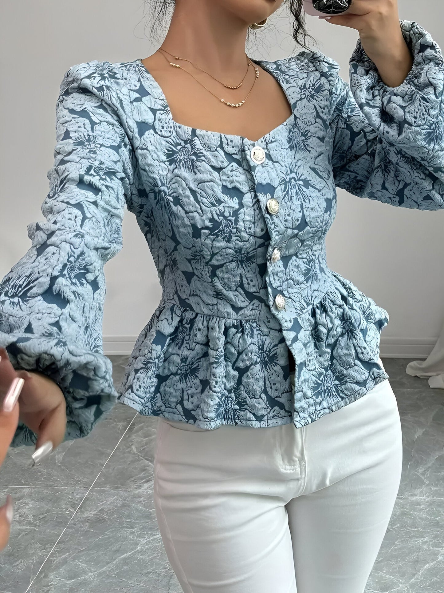 Elegantes Blumenoberteil Damen