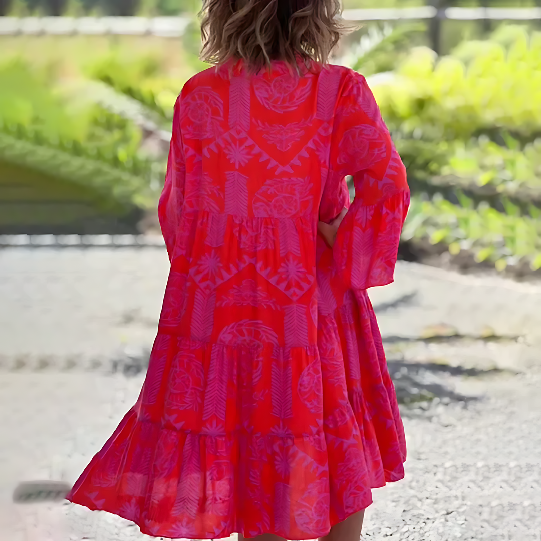 Elegantes Damenkleid Rot Sommer