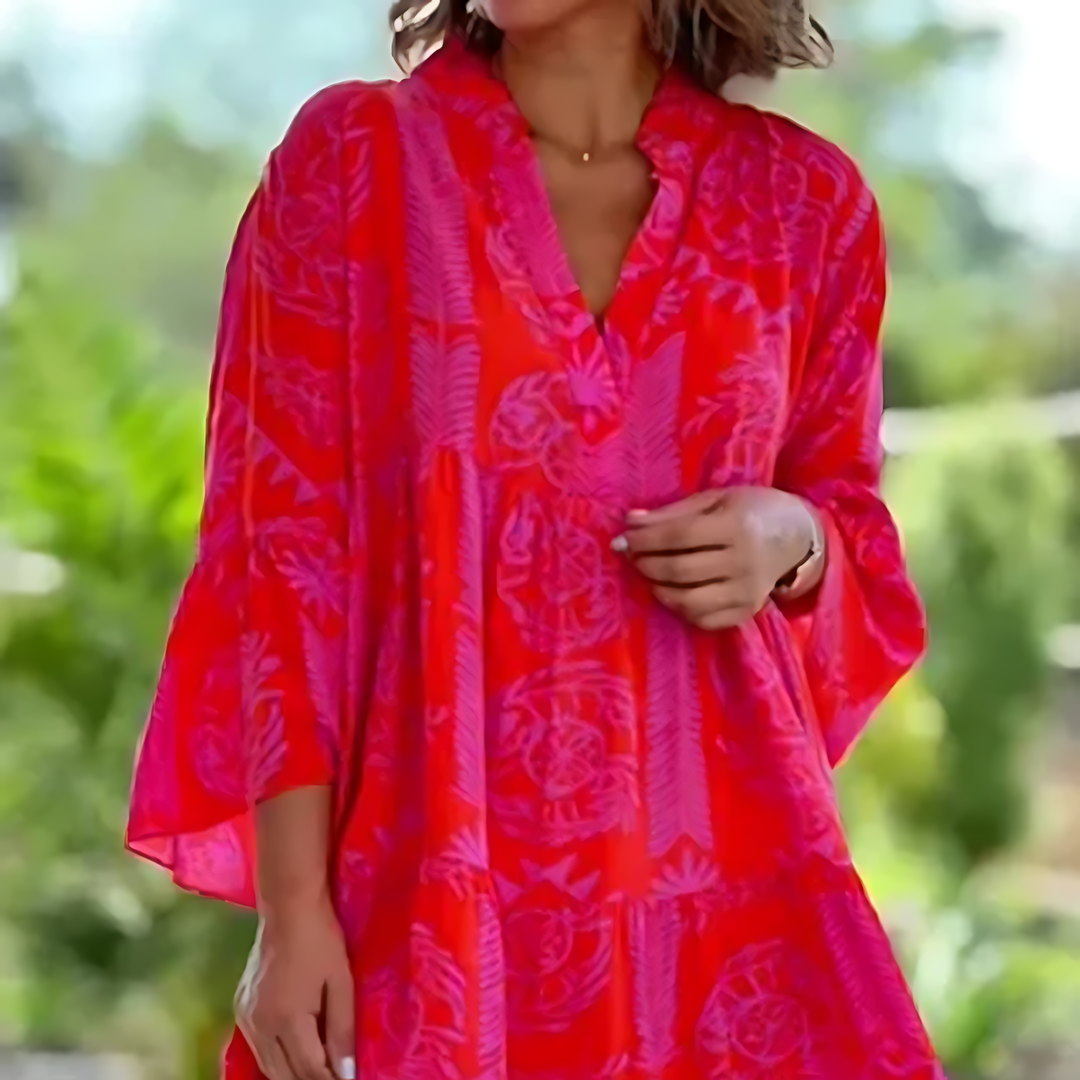 Elegantes Damenkleid Rot Sommer