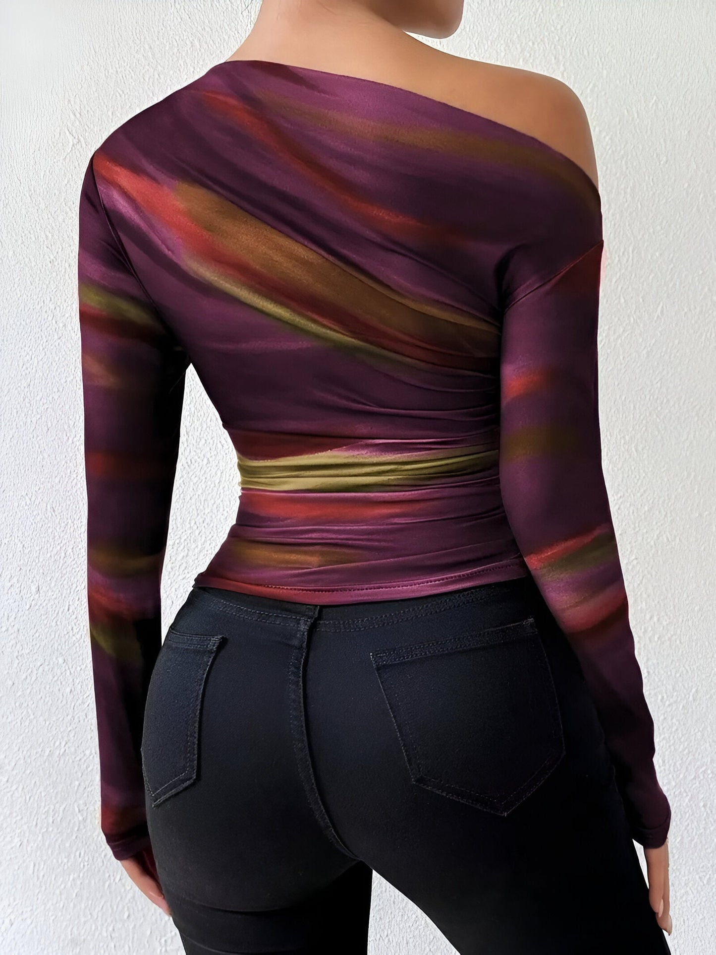 Elegantes Langarmshirt Damen Marmor