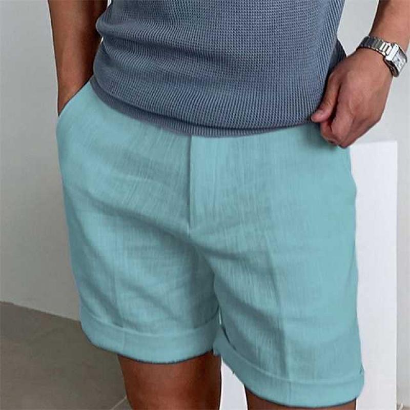 Entspannte Passform Herren Leinenshorts