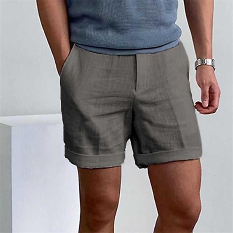 Entspannte Passform Herren Leinenshorts