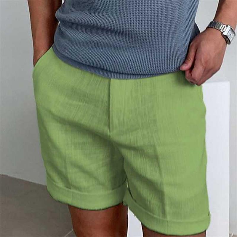 Entspannte Passform Herren Leinenshorts